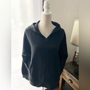 Adidas black zip hoodie sweatshirt